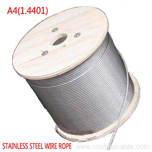 6X19+FC Dia1.5mm to 28mm stainless steel rope